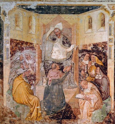 The Abdication of the Pope, from the Life of St. Ursula by Tommaso da Modena Tommaso da Modena